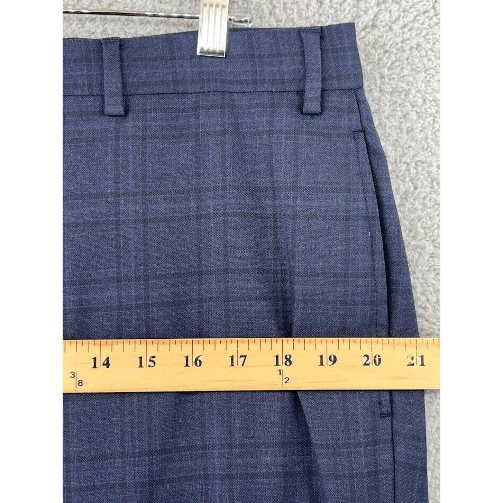 LAUREN RALPH LAUREN Dress Pants Mens 36x27 Plaid‎ Stretch Flat Front Tapered Leg - Picture 4 of 10
